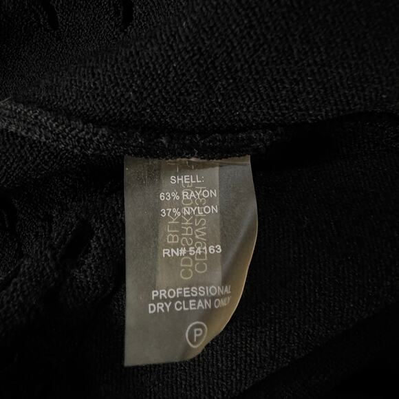 Calvin Klein X-Large Midi Sheath Sweater Dress 3/4 Sleeves Perforated Stretch - Picture 9 of 9